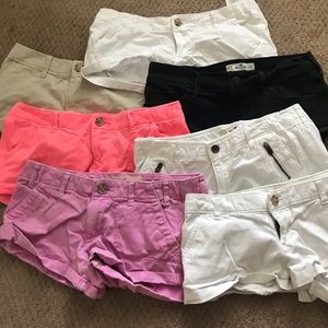 7 pairs of Hollister jean shorts
